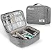 Produktbild Ropch Elektronische Tasche Organizer, Universal Tragetasche Schutzhülle für Kabel, Adapter, USB-Sticks, Powerbank, Speicherkarten, Externe Festplatte (L1: Grau)