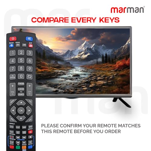 Image of marman Compatible with Blaupunkt Smart TV Remote Control Suitable for LED Tv Non Voice Command No Bluetooth Connection - Match Exactly with Key by Key of Your Existing Model !