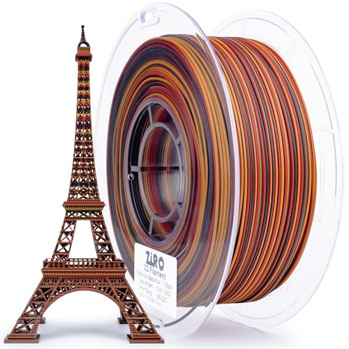 Image of ZIRO Matte PLA Filament, Magic Dynamic Color Changing Filament 1.75mm, Fast Color Change Matte PLA Stripes Series, Fit Most FDM 3D Printer, 1KG Spool (No Shine), Lava Stripes