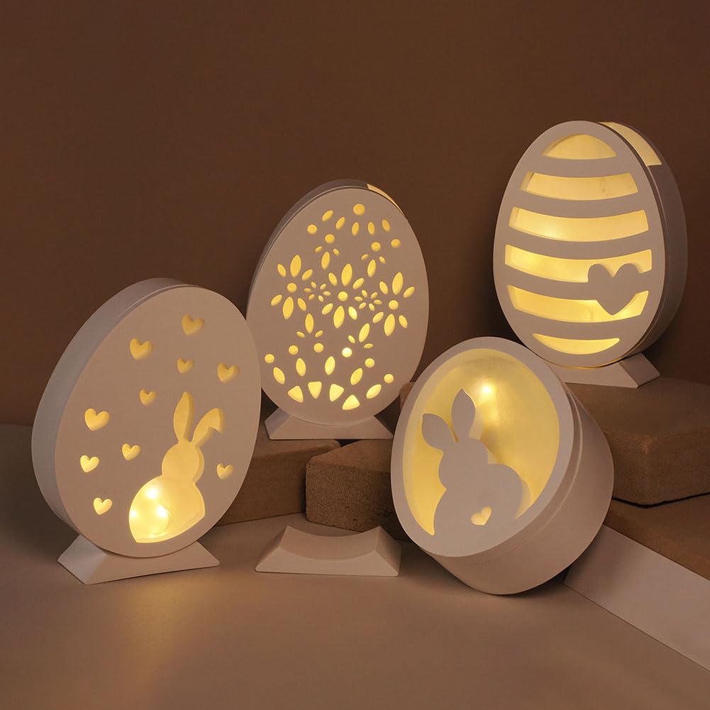 4 Stampi In Silicone Per Pasqua A Forma Di Coniglio - Per Candele, Saponi E Torte Fai Da Te - 3