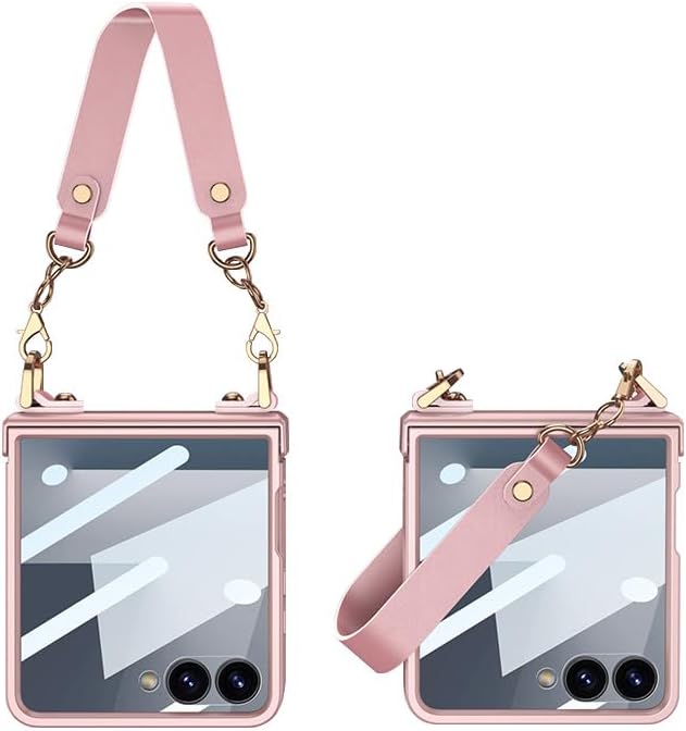 Fashion Handbag Folding Phone Case Suitable for Samsung Galaxy Z Flip 7, Ultra-Thin Shell for Z Flip7, Anti-Fall Protective Cover (Pink)
