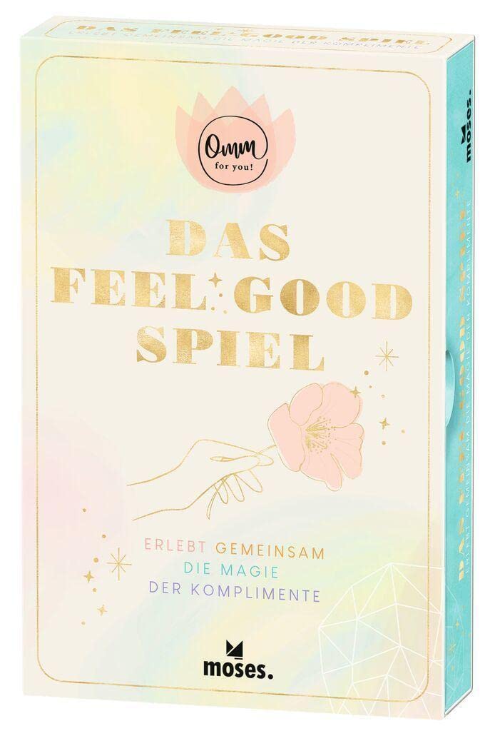 moses. 63332 Feel Good Compliment Game with Feel-good Factor, Gift Idea for Women and Best Friends, Card Game for Positive Vibes, from 8 Years, Colourful