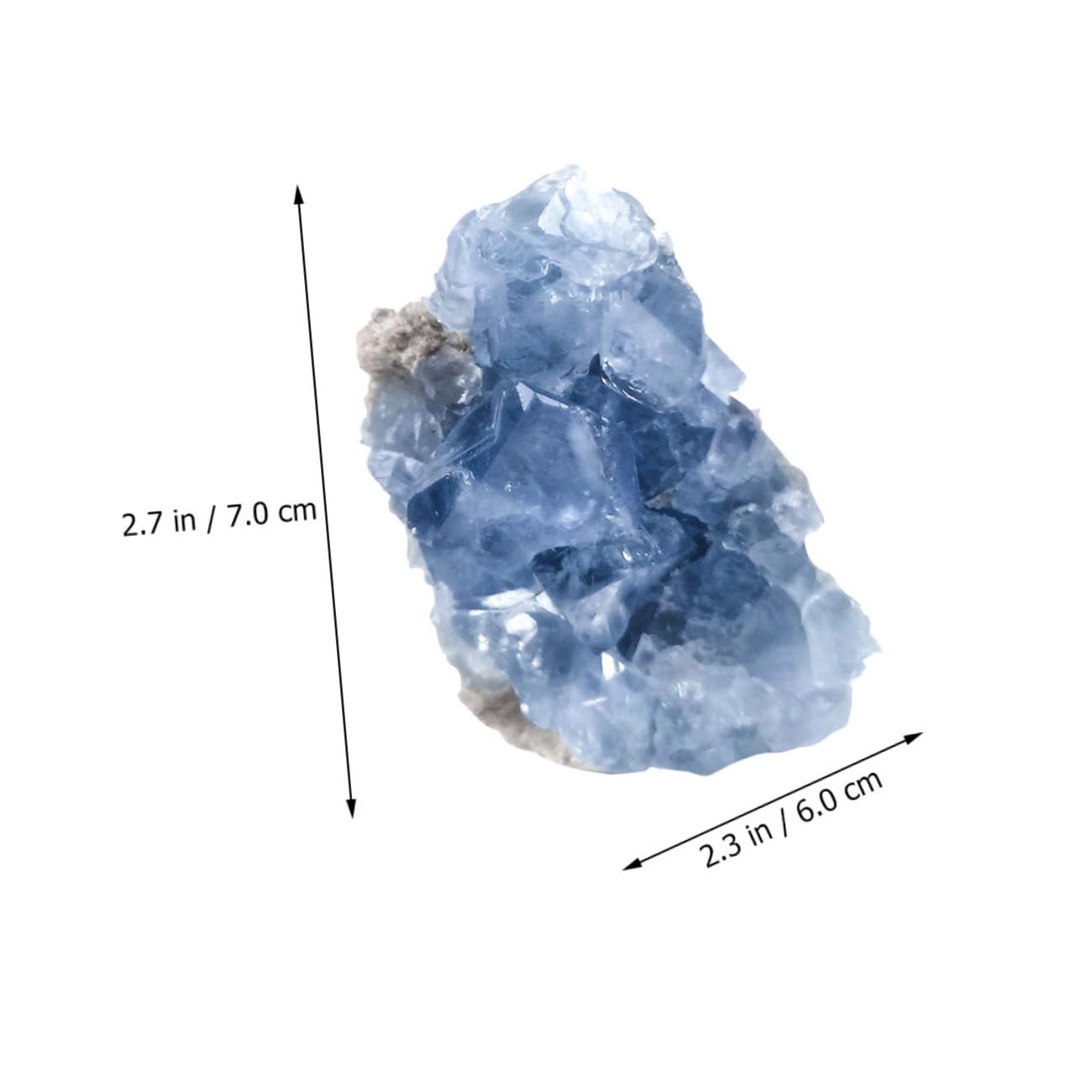 ULTECHNOVO Cristal de Celestita Natural para Joyería y Decoración, Pieza Mineral Aleatoria para Coleccionistas y Proyectos DIY en Investigaciones Geológicas
