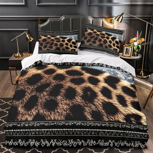 Parure de lit léopard jungle 260x220 pour une décoration de chambre ado chic - 2