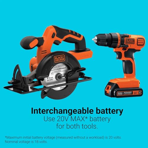 BLACK+DECKER 20V MAX* POWERCONNECT Cordless Drill/Driver + Circular Saw Combo Kit (BD2KITCDDCS) - image 3