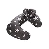 LTSWEET Newborn Nursing Pillow Baby Breastfeeding Pillow Multifunction 100% Cotton Infant Feeding Support Pillow Detachable Cover Adjustable Head Positioner,J