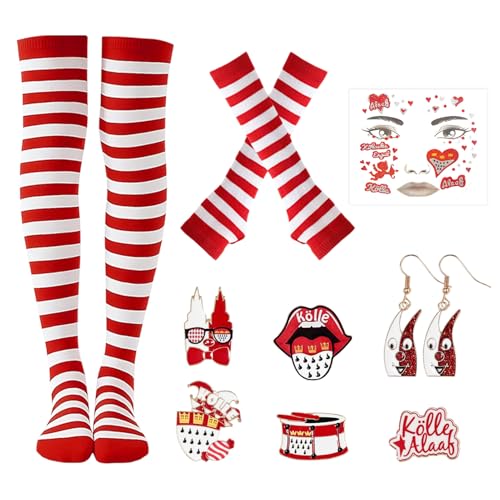 Henjunu Disfraz de Carnaval de Colonia para Mujer, con Pin de...