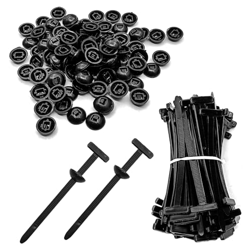 ABOTHGD Hebilla de nailon para sujetacables, soporte universal de alta resistencia con cierre automático con diseño de pin y botón, cierres resistentes a los rayos UV para la fijación diaria del coche