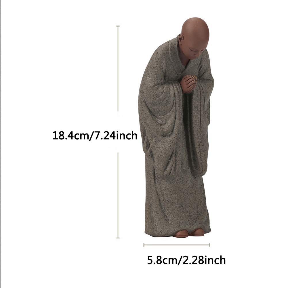 medytująca figurka posągu buddy zen, rzeźba religii wystrój wnętrz dla domu, gabinet salon ceramika biurowa dekoracje ozdoby, b