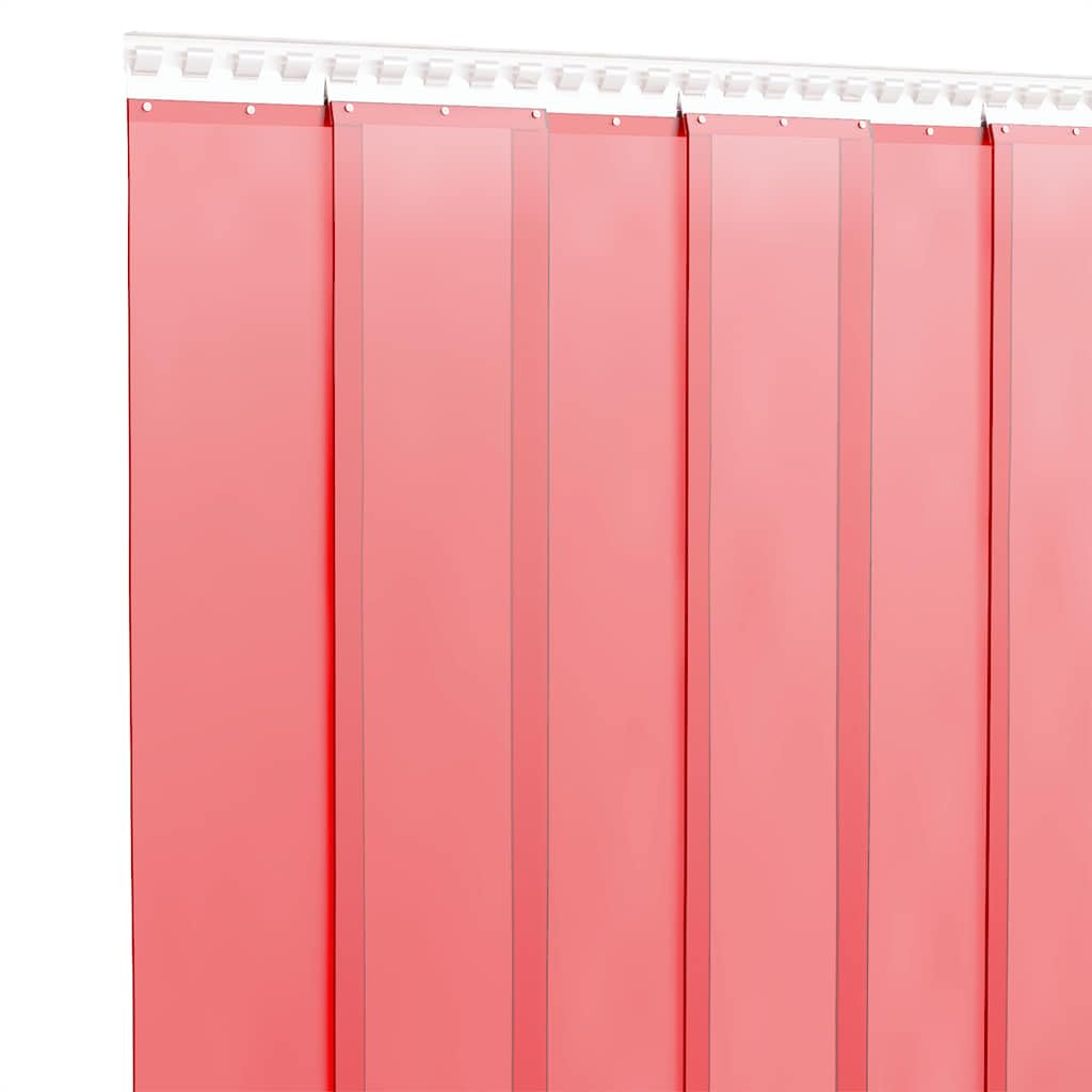 Genérico Tira de Cortina para Puertas PVC Rojo 200x1,6 mm 25 m,Decoración,Tratamientos de la Ventana,Cortinas y visillos,153866