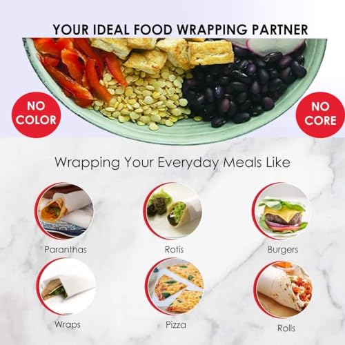 Image of LITE Food wrap 11 Meter Multipurpose Food Wrapping Paper Roll | Oilproof, Reusable Wrap for Food | Roti, Paratha & Sandwich Paper | Extra Wide 11 inch Food Wrapping Paper