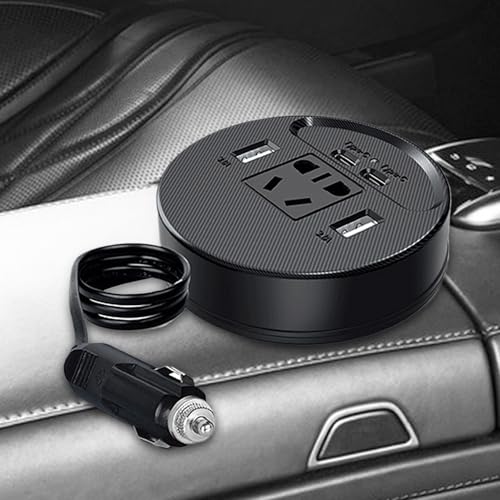 Inversor de corriente para coche y adaptador de enchufe multipuerto 3