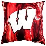 College Covers Wisconsin Badgers 2 Sided Color Swept Decorative Pillow, 16", Made in The USA