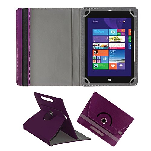 Fastway 360 Degree Rotating Tablet Book Cover for HP Omni 10 Inch 32 GB WiFi -Purple