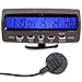 12 V samochodowy monitor napięcia miernik termometr z wyświetlaczem LCD temperatury / czasu