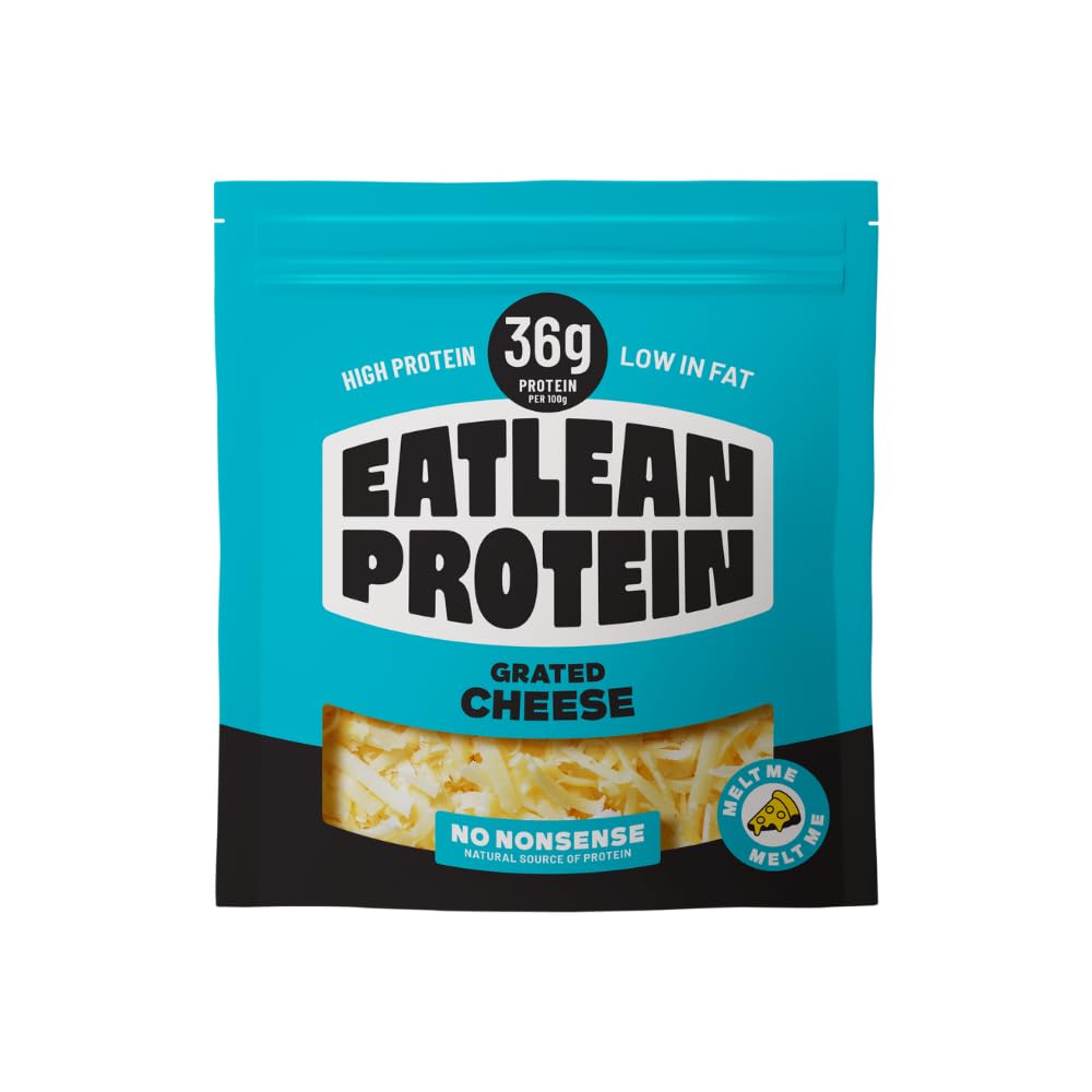 5 x 180g Eatlean Grated Cheese | Lactose Free, Low Fat, High Protein, Keto Friendly, Low Carb Grated Cheese (Multibuy) (180 g (Pack of 5), Original)