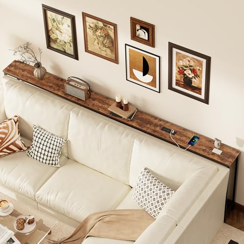 image for SUPERJARE 102.4 Inch Sofa Table with Power Outlets and USB-C Port, 5.9