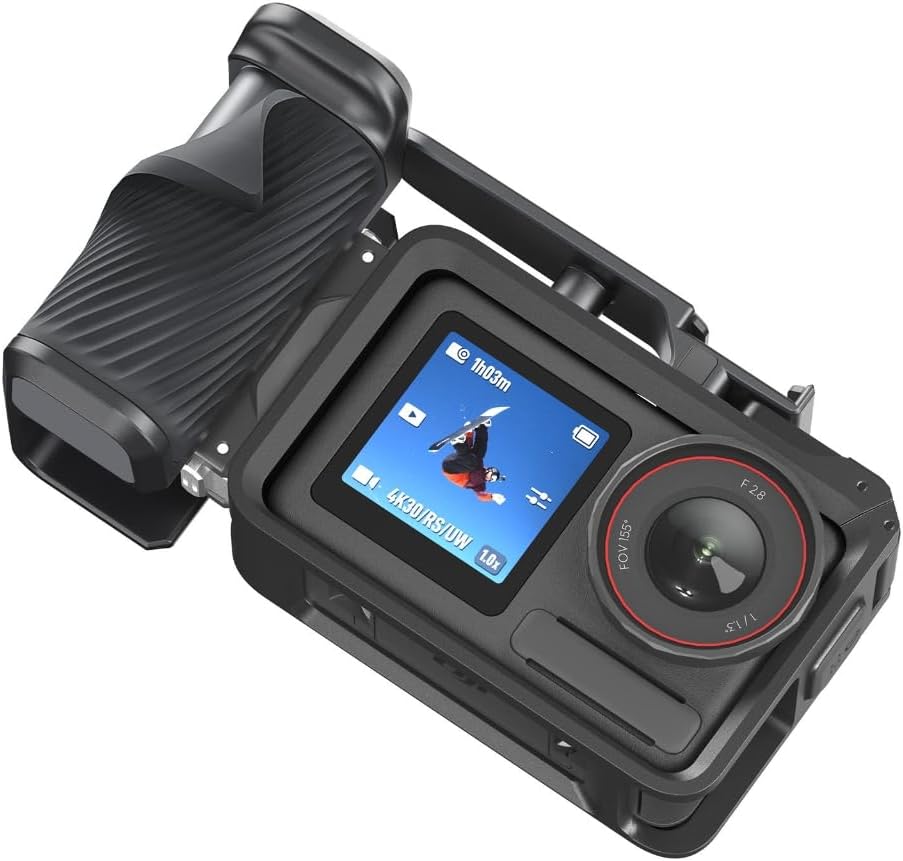Action Camera Grip Handle with Hand Neck Straps for Action 5Pro/4/3 Models