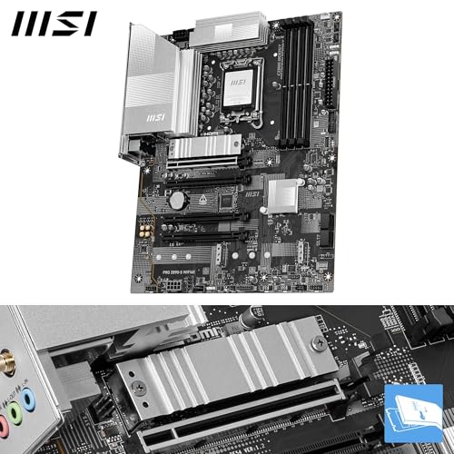 Image of MSI PRO Z890-S WIFI6E Motherboard, ATX - Supports Intel Core Ultra Processors (Series 2), LGA 1851 - DDR5 Memory Boost (8800+ MT /s OC), PCIe 5.0 x16 & 4.0 x16, M.2 Gen5, Wi-Fi 6E, 2.5G LAN