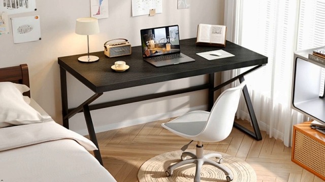 Amazon.com: HSH Black Computer Desk, Long Home Office Laptop PC
