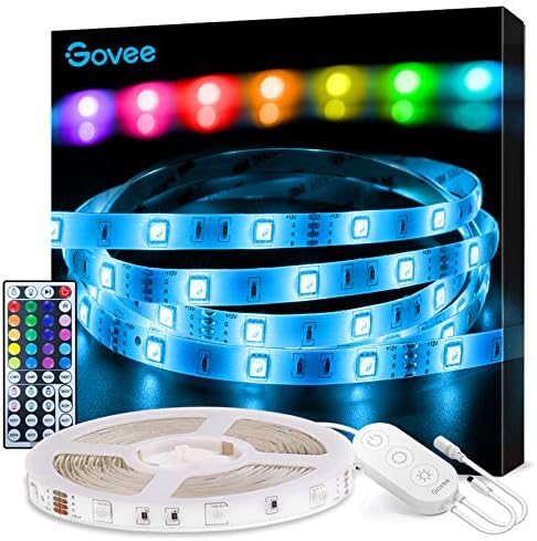 Govee LED Strip Lights, 16.4ft RGB LED Lights with Remote Control, 20 Colors and DIY Mode Color Changing Light Strip, Easy Installation LED Lights for Bedroom, Living Room, Ceiling, Kitchen