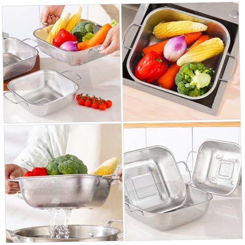 Passoire inox à mailles fines avec double poignée pour riz - 6