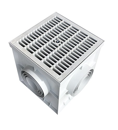 Preisvergleich Produktbild Revisionsschacht 25 x 25 x 25cm mit Boden und Gitterabdeckung