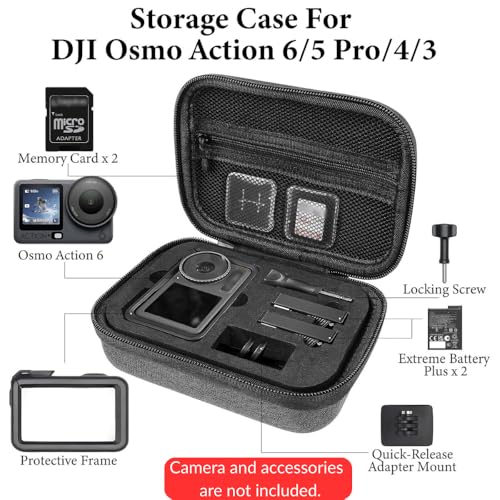 Image of yantralay Carrying Case for D JI Os mo Action 6 & Action 5 /4 | EVA Hard Protective Storage Case with Mesh Pocket for Camera & Accessories | Os mo Action 6 Accessories