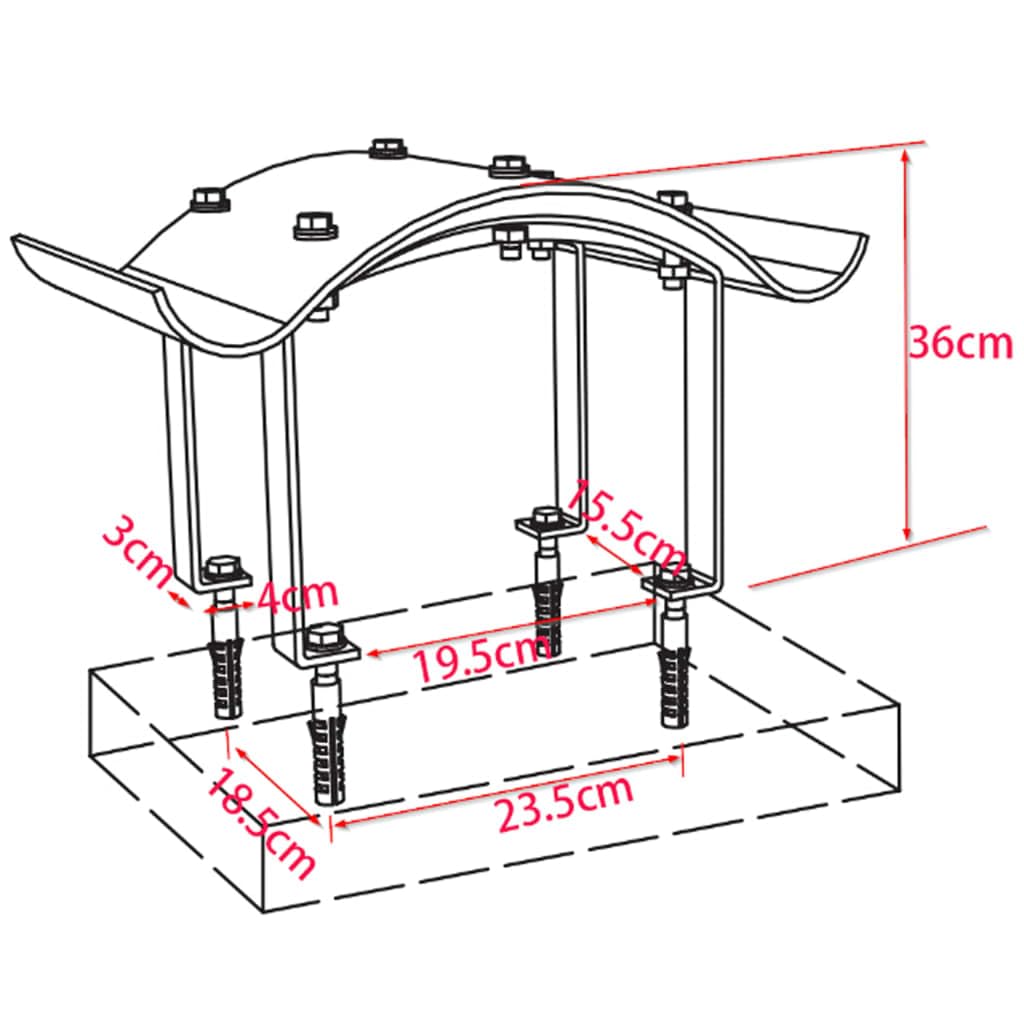 Genérico Sombrerete de Chimenea de Acero Inoxidable 40 x 40 x 36 cm,Casa y jardín,Accesorios para hornos de leña y chimeneas-142983