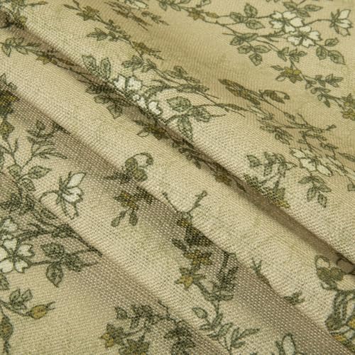Image of TWOPAGES Pinch Pleat Floral Print Curtain, Vintage, 26W x 90L, 1 Panel