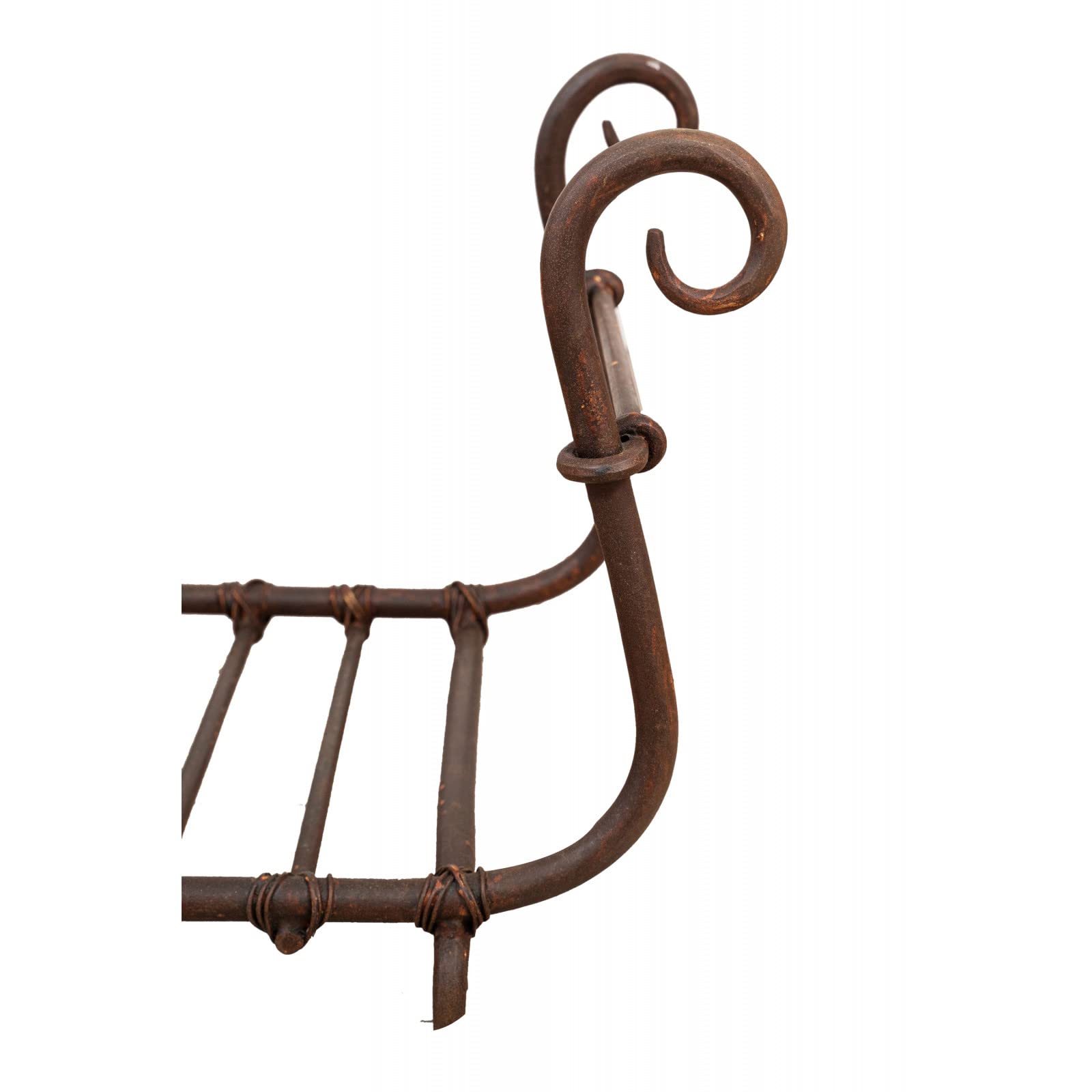 Biscottini Cesto porta legna da interno in ferro 92x44x45 cm | Porta legna per interni forgiato a mano | Portalegna da esterno e interno