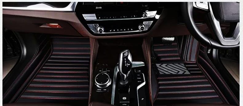 Image of Mr Mattie 10D Car Floor Mats Compatible with Raxton RX10, Black /Red