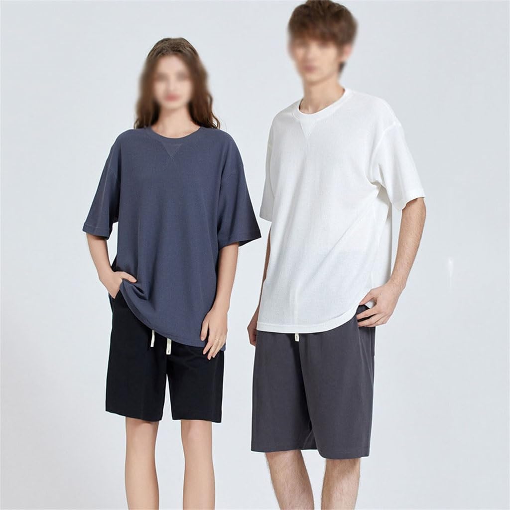 Round Neck T-Shirt with Loose Inverted Triangle Short Sleeves
