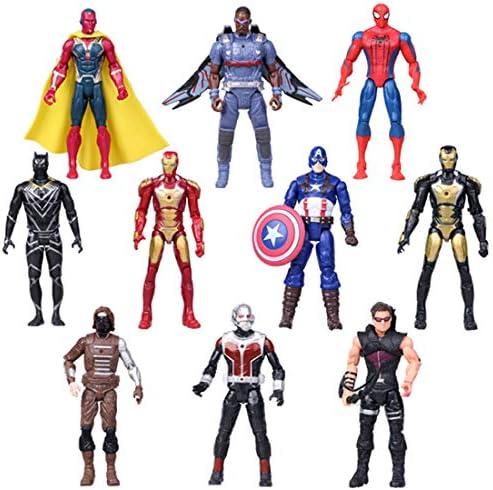 Super Hero Series Exclusive Figure Set , 10 Collectible 6.7-Inch Action Figures