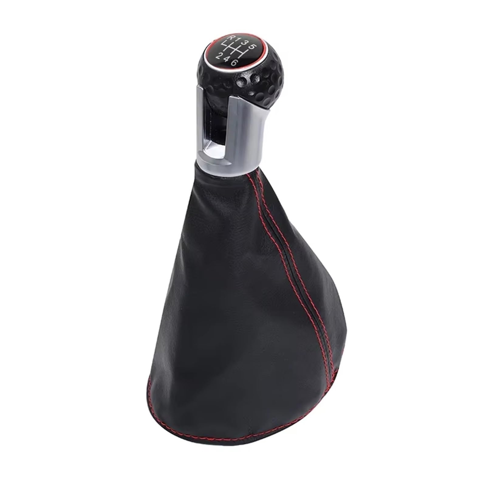 XKOEHXJ Car Gear Shift Knob for VW for Golf 3 for Jetta MK3 for Polo Car Gear Knob Lever Stick Shift 5/6 Speed Manual Transmission PU Leather Gearbox Boot Cover(C-6 Speed)