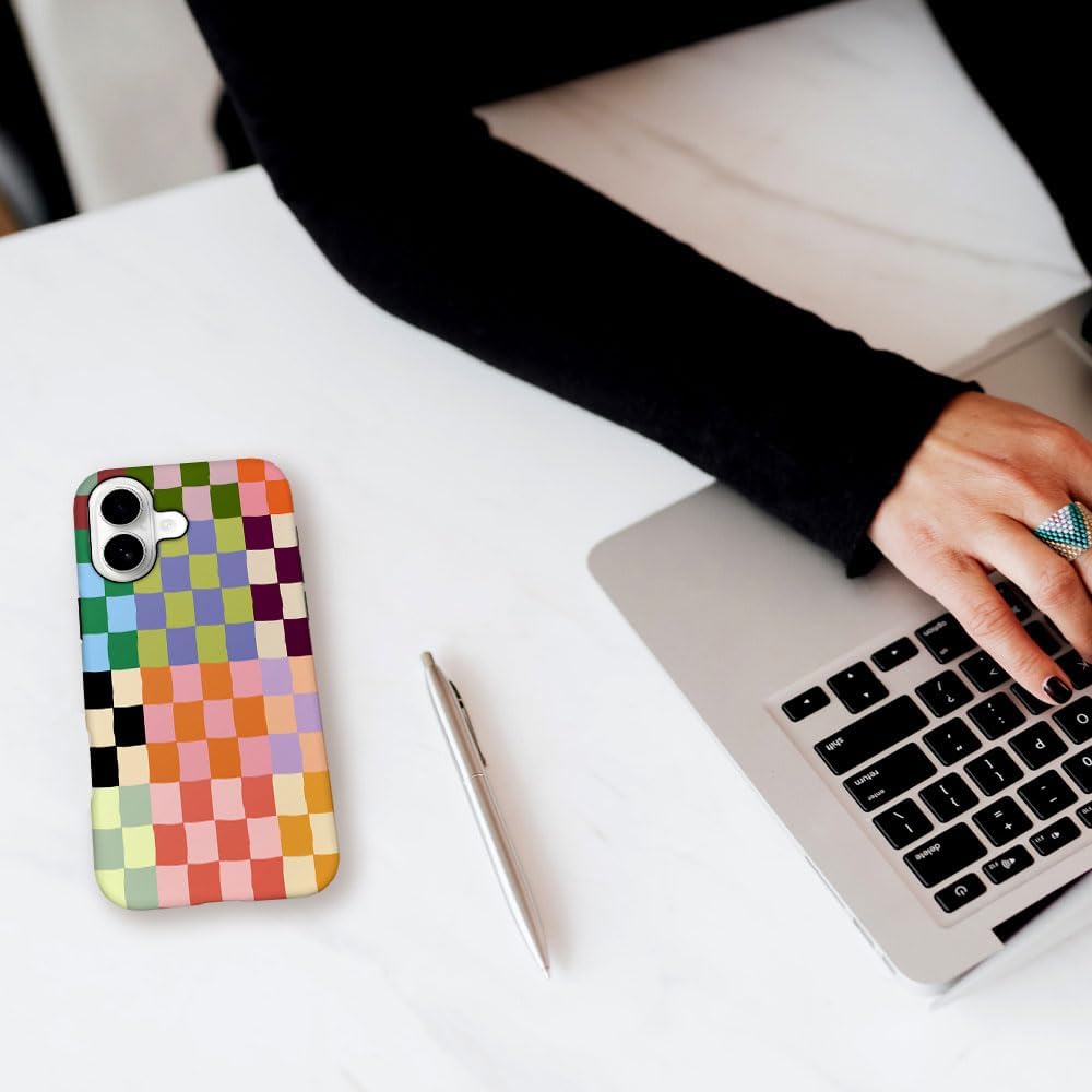 DAIZAG Case Compatible with iPhone 17,Fit Shockproof Cover for Women Girls,Checkerboard Gingham Plaids Bright - Image 7