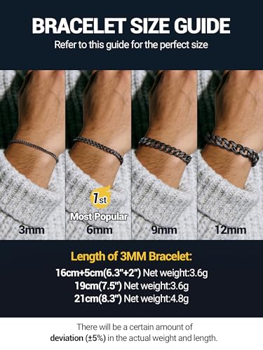 Pulsera Cubana Ajustable de Acero Inoxidable para Hombre y Mujer miniatura 6