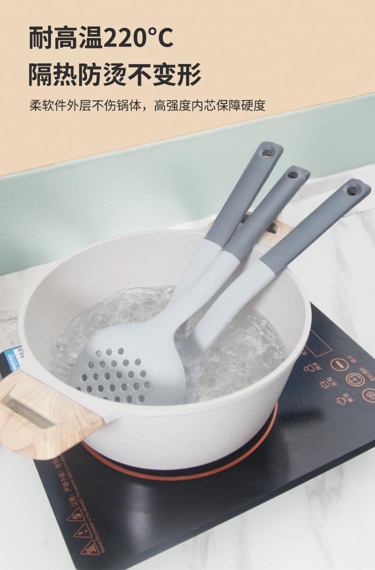 Küchenhelfer Set, 9 Stück Silikon Schwarz Küchenset Küchenutensilien Mit Utensilienhalter, Antihaft Hitzebeständiger Kochbesteck Kochutensilien Set Für Kochen, Gesund, Leicht Zu Reinigen