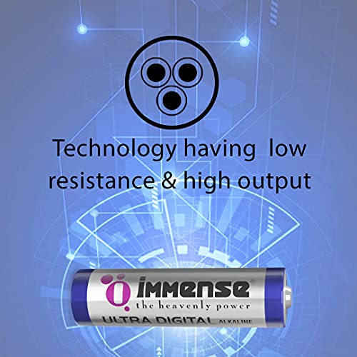 Image of Immense AA Alkaline Battery | 1.5V Pencil Batteries for Wireless Mouse, Dorbells & Office Devices | Non Rechargeable Battery Cells (Pack of 10)
