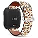 Compatible with Fitbit Versa 2 / Versa/Versa Lite/Versa SE Patterned Leather Replacement Band (Thanksgiving Turkey Pumpkin Sunflower-1)