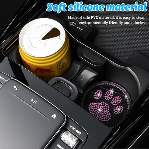 Portavasos para Auto con Diseño de Patita de Perro Rosa miniatura 3