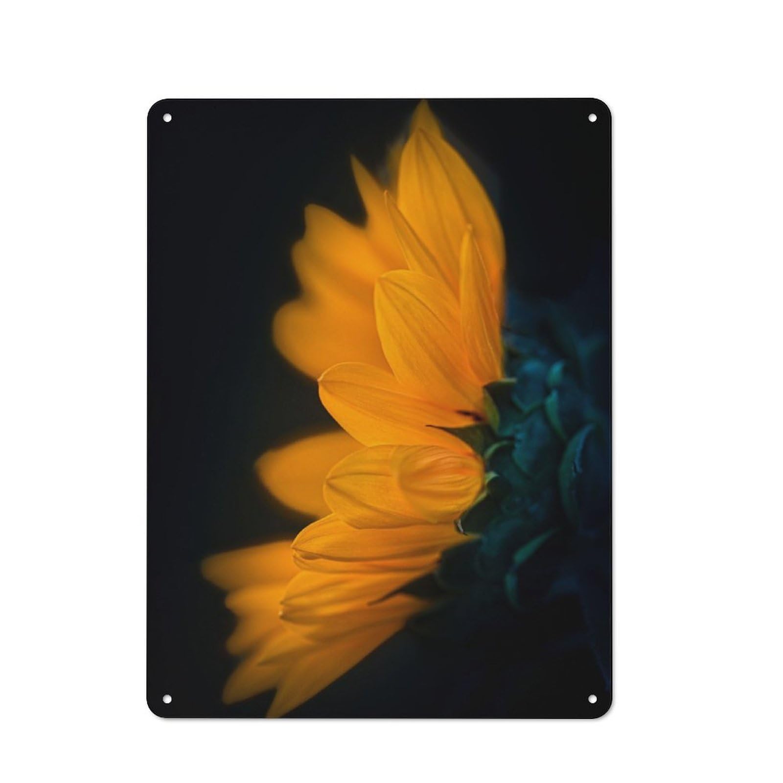 Junmoney Glowing Sunflower Retro-Style Metal Plaque 40X30cm For Kitchen Or Home Bar, Gift For Home Bar Enthusiasts During The Christmas Season