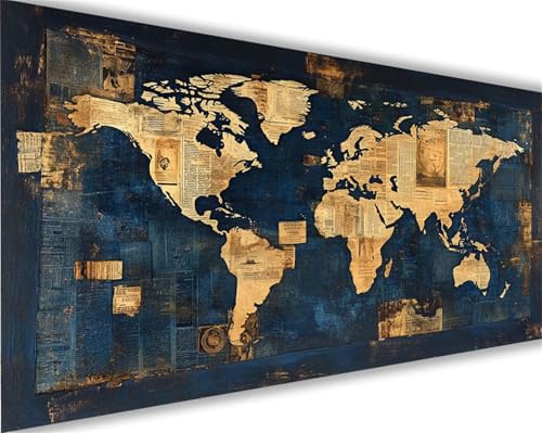 Pintura por Números para Adultos Mapa del mundo Pintar por Numeros Niños Principiantes Mapa,DIY...