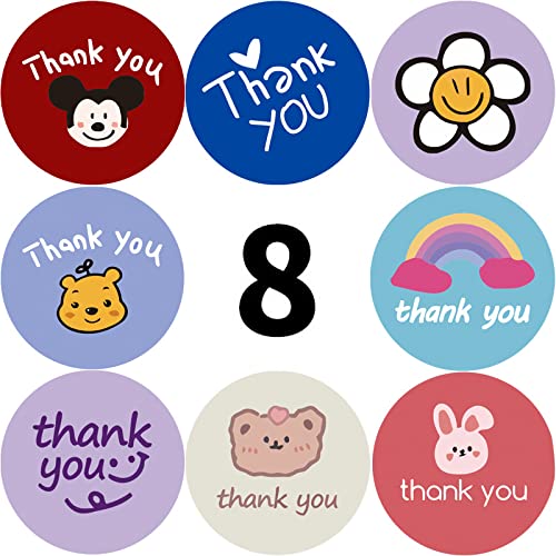 Dankbar Stickers, Children's Cartoon Stickers, 500 Pieces, Thank You Craft Stickers for Reward Stickers Cute Stickers - Image 4