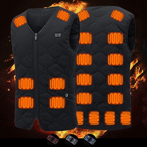 Heated Vest for Men Women Gilet with 20 Heating Zones Fleece Heated Jacket Electric USB Rechargeable Thermal Vests3