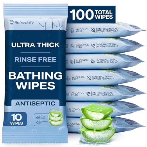 Bathing Wipes Ultra Thick, Fresh Shower Wipe |...