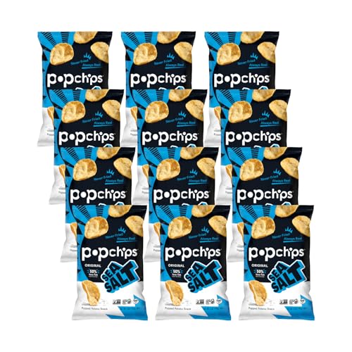 Popchips Potato Chips, Sea Salt, Gluten Free, 5 Ounce (Pack of 12)