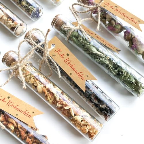 G2PLUS Klein Frohe Weihnachten Geschenkanhänger, Braun Weihnachten Anhänger Geschenk,100 Stk Weihnachten Etiketten, 2x7CM Weihnachtsanhänger Papier zum Geschenke oder Weihnachten Adventkalender Deko