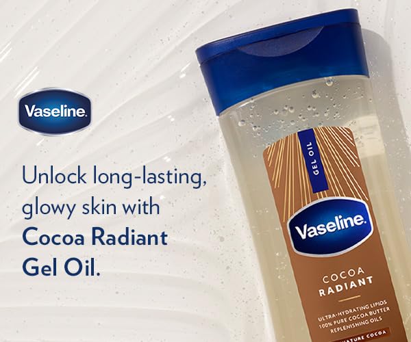 Vaseline Cocoa Radiant Replenishing Oil Gel with Pure Cocoa Butter, Travel Size, 1.69 fl oz, 3 Pack - Image 5