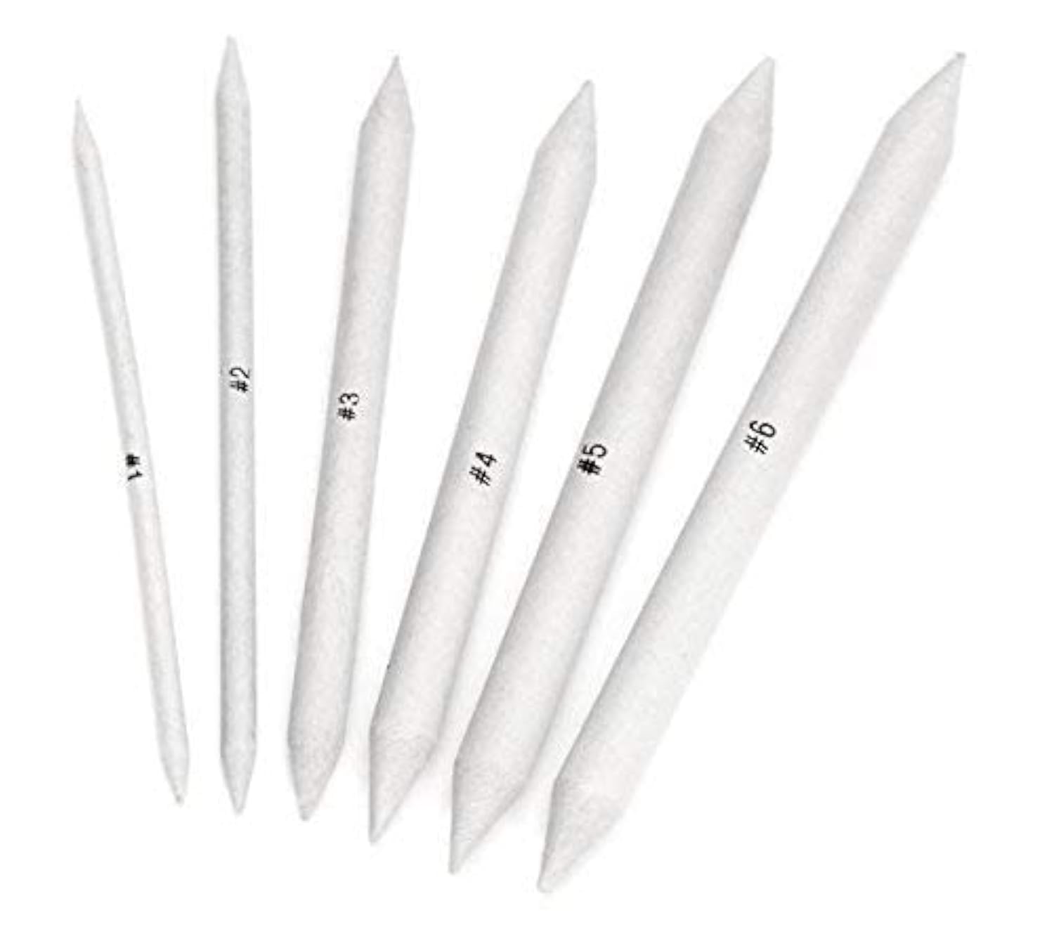 AMINIT 6 PCS Blending Stumps and Tortillions Paper Art Blenders for Student Artist Charcoal Sketch Drawing Tools